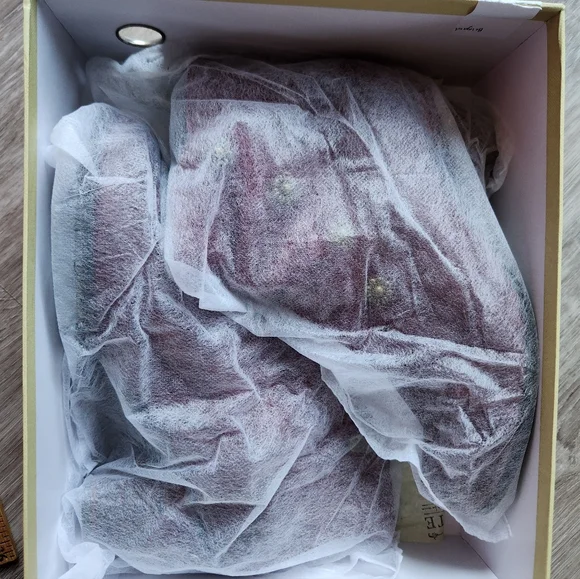 Red Leather Ankle Boots with Decorative Buttons - Picture 10 of 12